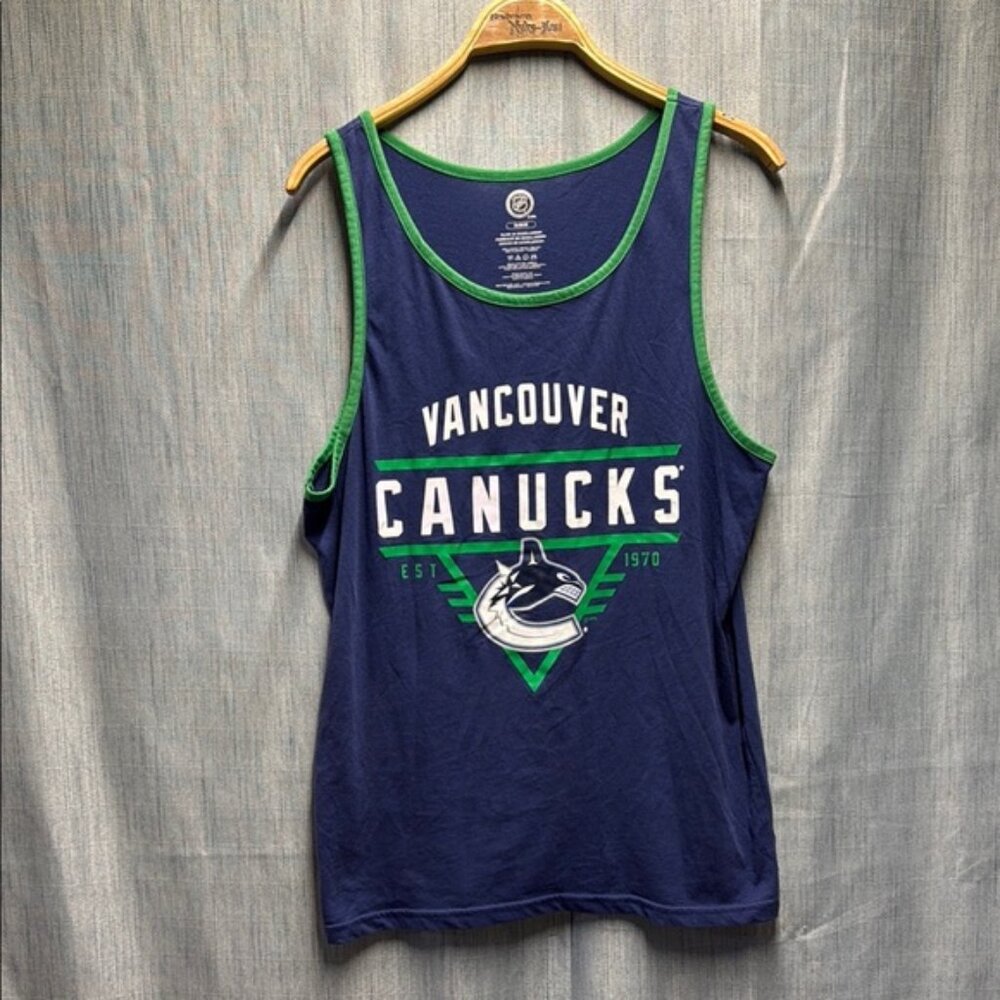 NHL Vancouver Canucks Blue Tank Top size medium